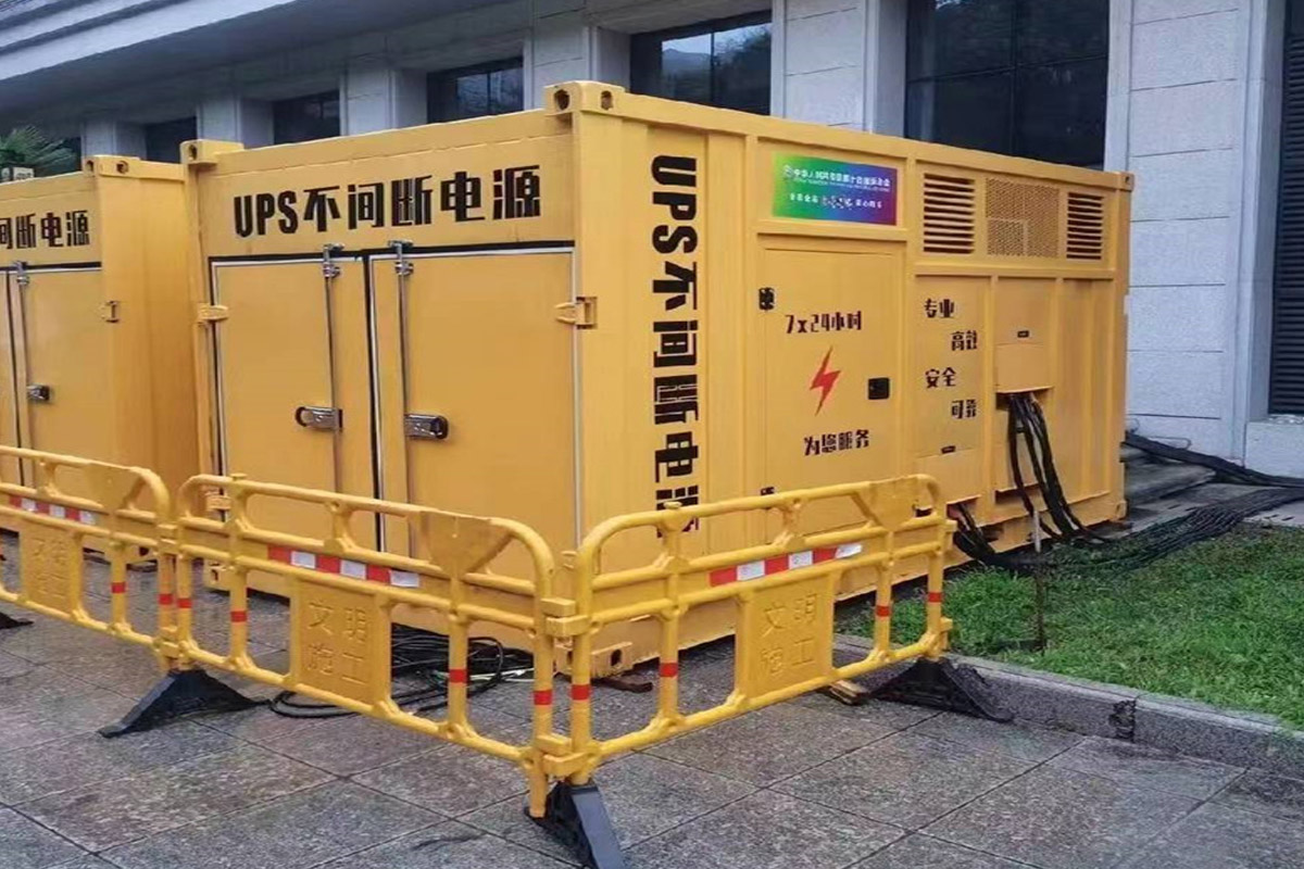 墨竹工卡发电机租赁施工现场